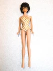 Barbie:  VINTAGE Brunette BUBBLECUT BARBIE Doll w/FQ Swimsuit No Box!
