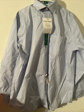 Calvin Klein Men's Wrinkle Free Botton Down Dress Shirt Stretch Regular Fit 80