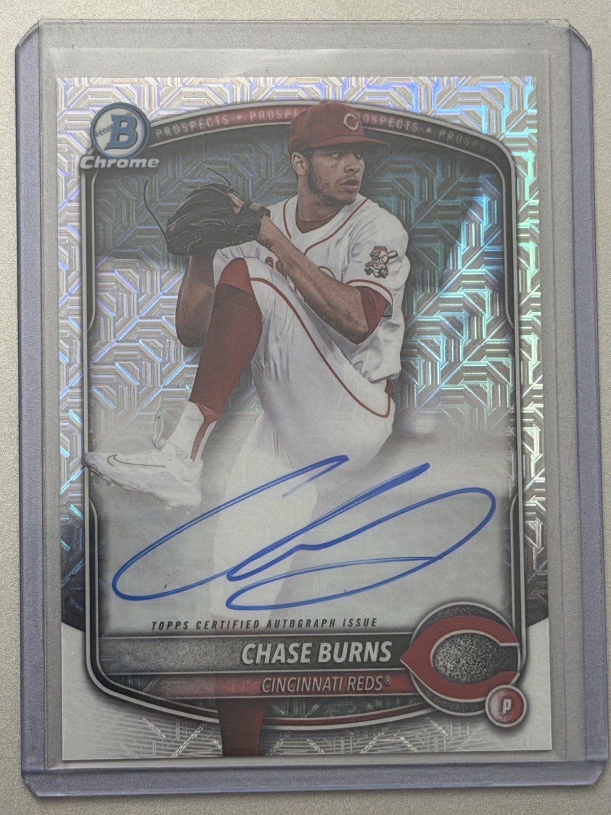 2025 Bowman Chrome Mega Mojo Auto Chase Burns Reds