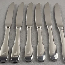 6 Piece Degrenne Paris Stainless Steel Butter Knives The St Regis Bar (Sh1)