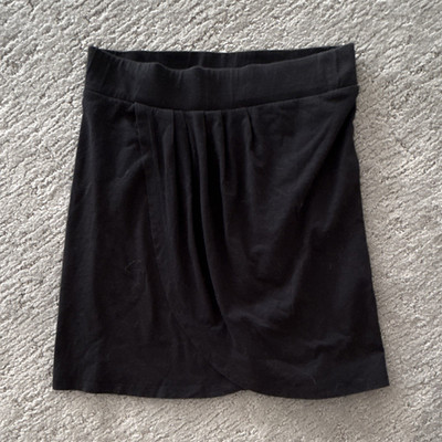 Toad&Co Women's Black Skirt XS Pull-On Jersey Pleated Elastic Waist