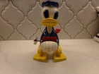 Vintage W.D.P. Marx Disney Donald Duck Wind Up Toy Tail Spins Works Has Key