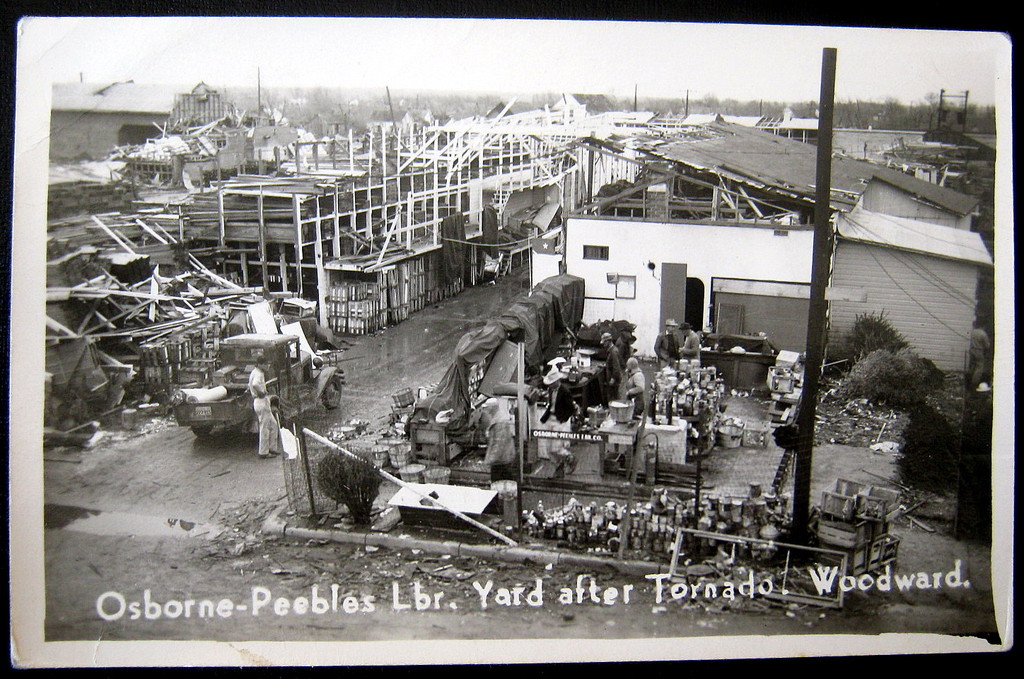 Woodward OK'47 Osborne Peeble Lumber YardTornadoRPPC eBay