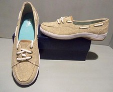 Keds Women's Gold Fabric Boat Tie Shoes SIZES NIB NEW WF44312
