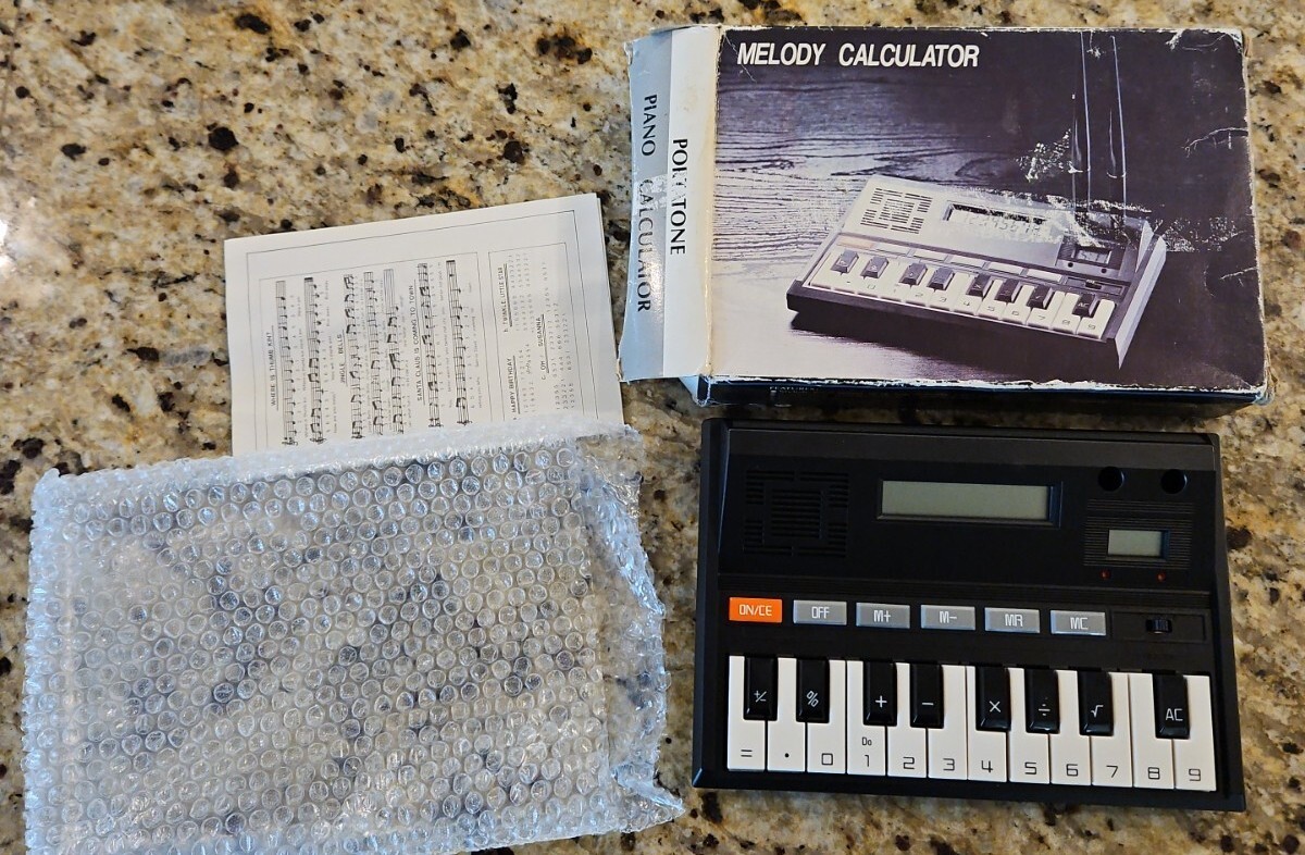 Non-Display Piano Calculator Tested and Functional-image