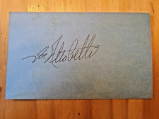 Joe Altobelli ~ MLB 1st Base/Manager ~ 3x5 Index Card BLUE ~ Signed/Autographed