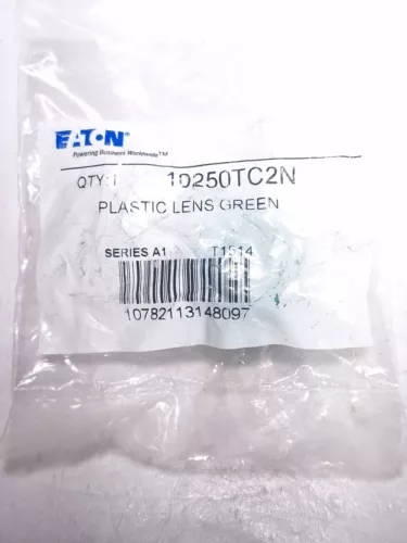 EATON CUTLER HAMMER 10250TC2N PUSH BUTTON LENS GREEN 30.5mm