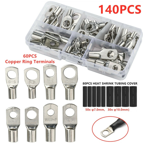 170X Rohrkabelschuhe Sortiment Ringösen Ringzungen Kabelschuhe Ring Set 6-25mm² - Bild 13 von 18