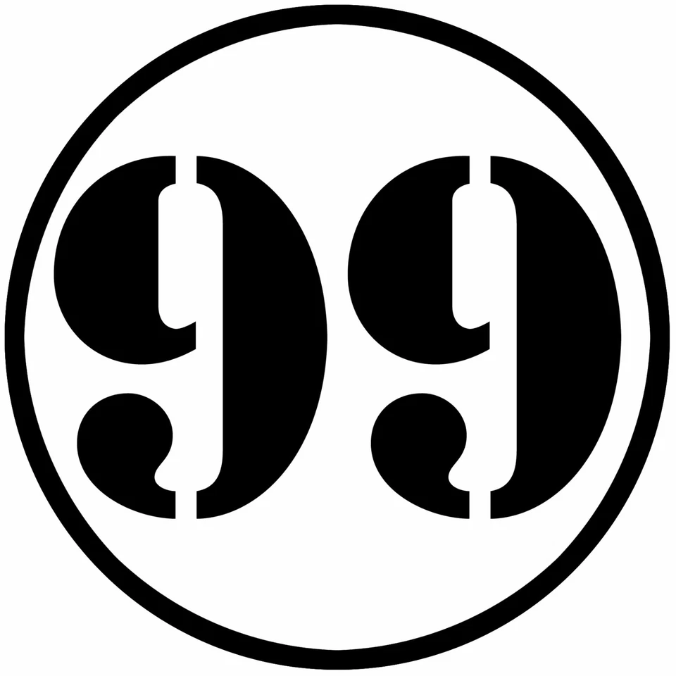 22" X 22" Car Truck Van Circle Number 99 Racing Graphic Door Vinyl Decal Sticker - Image 2 of 3