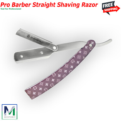 Straight Edge Barber Hair Shaving Razor Folding Razors Comfortable Handel