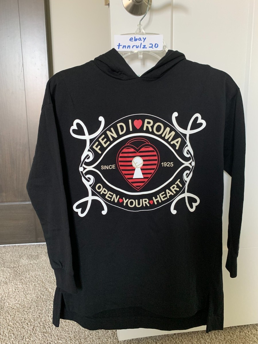Black FENDI Hoodie Kids 8A - Women