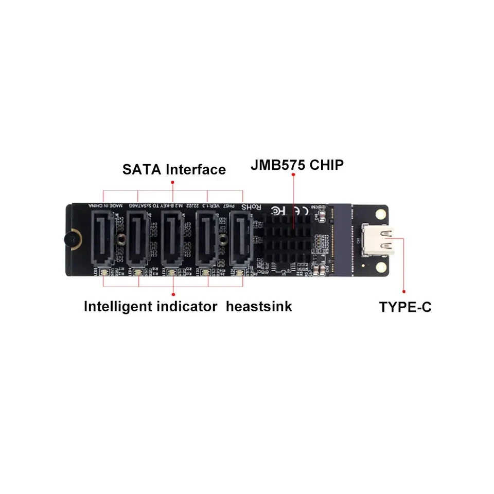 Type C to SATA3.0 Adapter Card 6Gbps High Speed USB3.1 to SATA Expansion Card - Image 3 of 4
