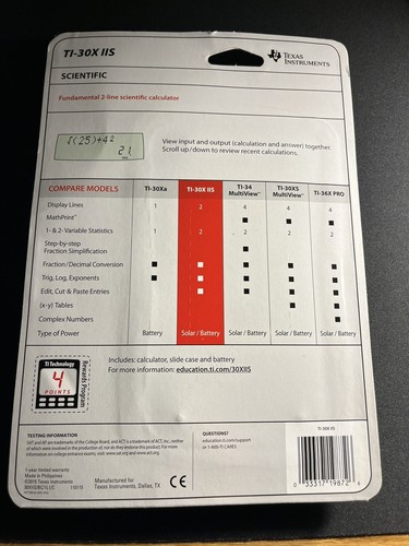 Texas Instruments TI-30X IIS Fundamental Scientific. New - Picture 2 of 2