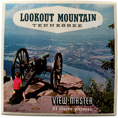 3x VIEW-MASTER 3D REEL   LOOKOUT MOUNTAIN  Tennessee, USA, Stereo Bildscheiben