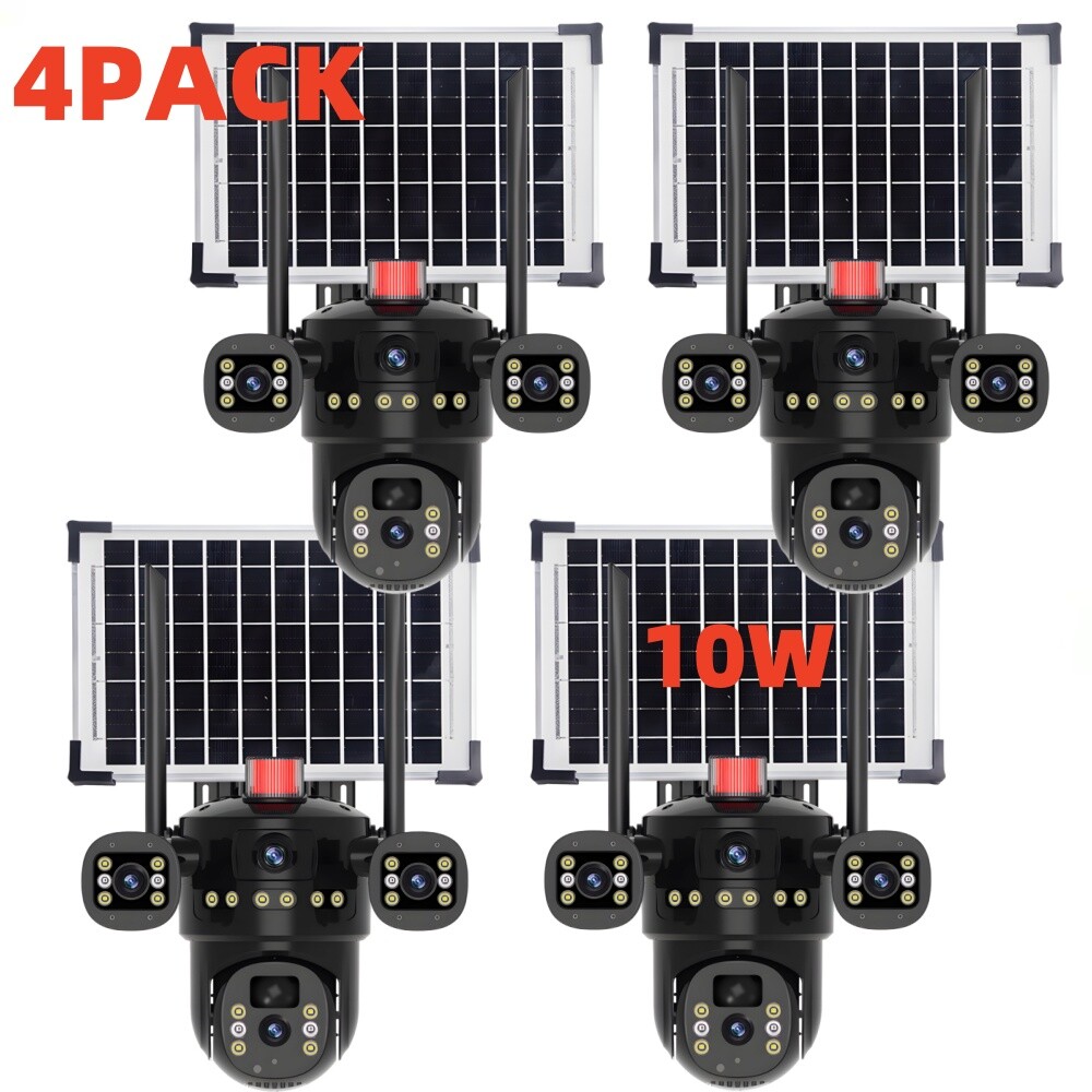 Solar Battery Powered Wireless WiFi Outdoor Pan/Tilt Home Security Camera System