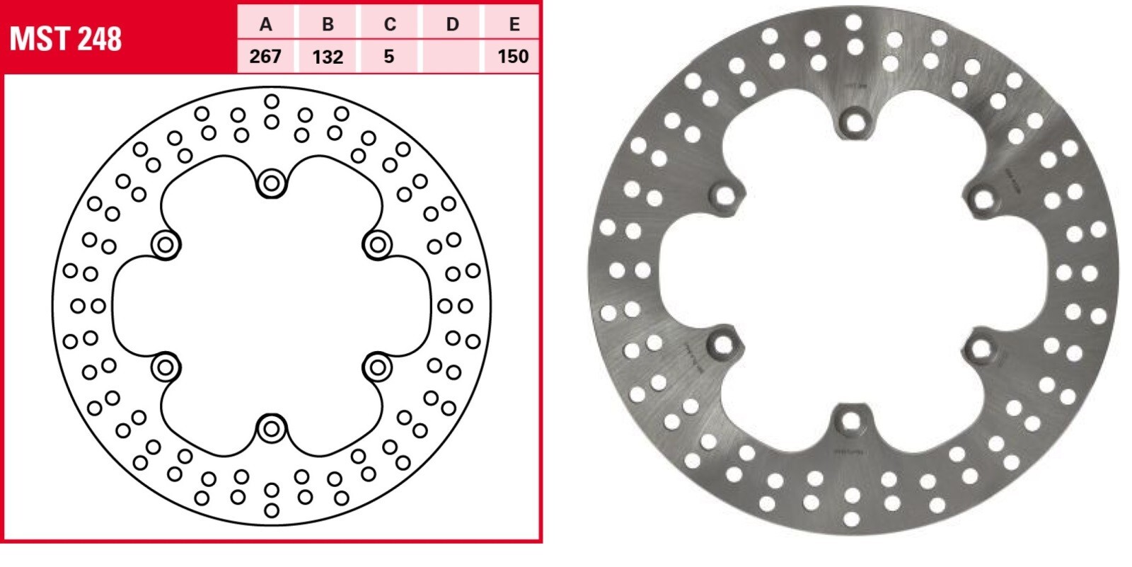 Disque de frein arrière TRW Ø267 pour rouler sereinement en T-Max 500 en ville