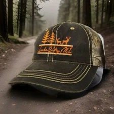 Realtree Camo Fishing Hat Adjustable One Size Cap Lake City MT Port Authority