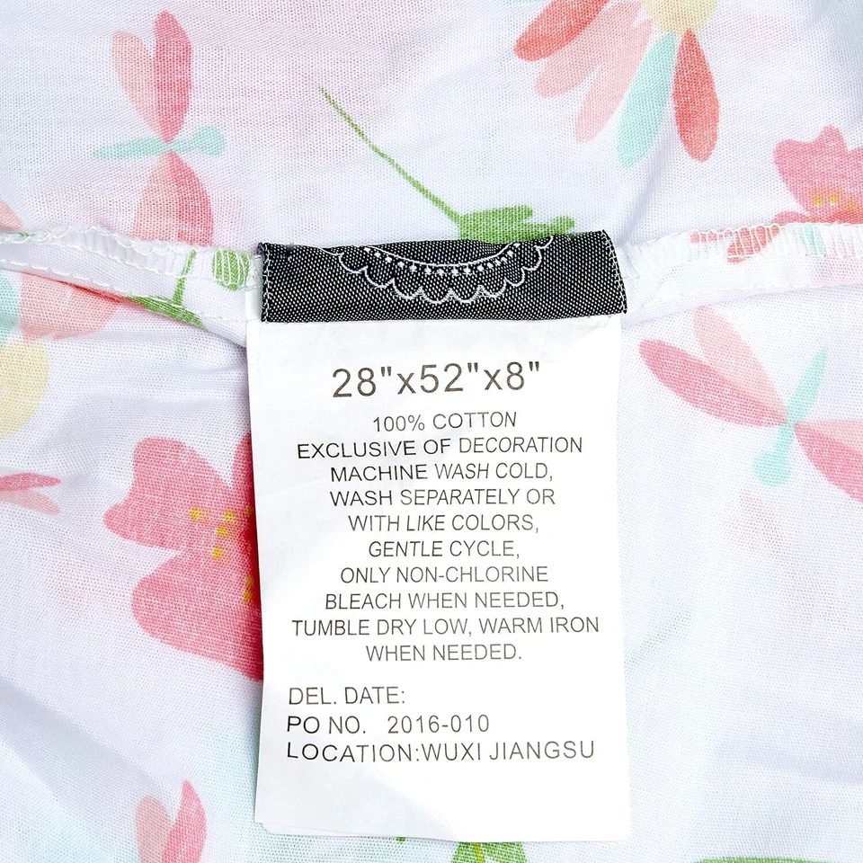 Sábana para Cuna My Baby Sam, Primavera Floral 28 pulgadas X 52 pulgadas Foto 3 de 3