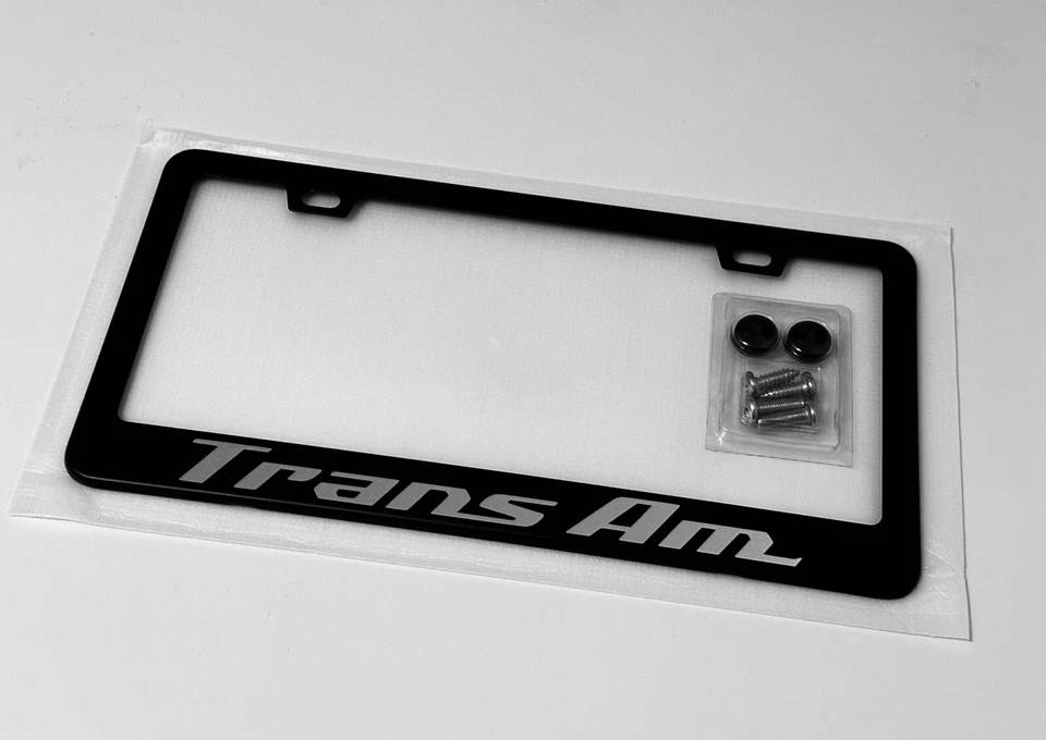 Marco reflectante de matrícula Trans Am Pontiac/Firebird de metal negro Foto 4 de 4