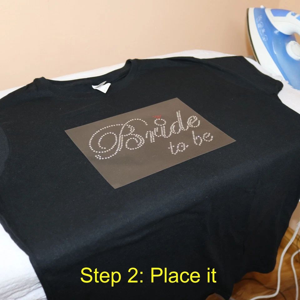 Custom word upto 10 letters / Numbers Rhinestone Transfer Hotfix Iron on Motif - Image 4 of 4