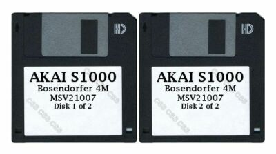 Akai S1000 Set of Two Floppy Disks Bosendorfer 4M MSV21007