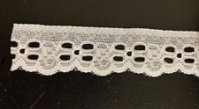 White Lace Edging Trim, Approximately 1.5 Ounces