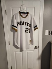 100% Authentic Mitchell & Ness 1971 Pirates Roberto Clemente Jersey Sz 52 XXL
