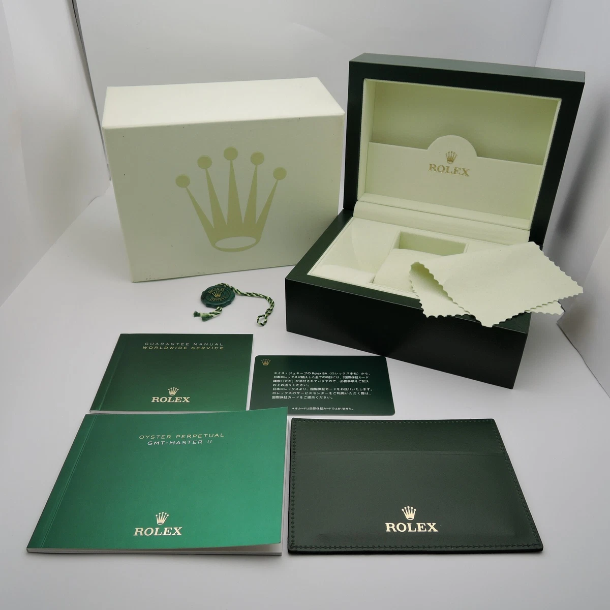 Tilgivende Opdatering Ældre Rolex GMT-MasterⅡwatch box set 39137.71 booklet 100%Authentic FZ7405 | eBay