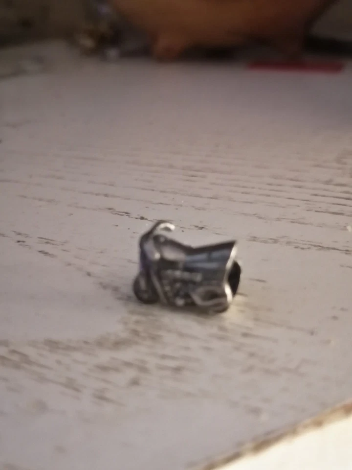 Pandora's Bracelet Charm 925 Silver Bead Racing Motorcycle Street Racer Bike - Image 4 of 4