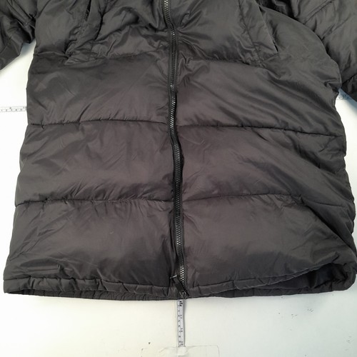 Chaqueta KANGOL x H&M Grande Negra Para Hombre Abrigo Con Capucha Acolchado Largo Medio - Imagen 3 de 11