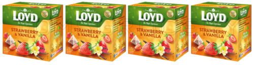 4 LOYD Herbata owocowa o smaku truskawkowym i waniliowym 20 torebek herbaty Pudełka (80 porcji) - Zdjęcie 1 z 4
