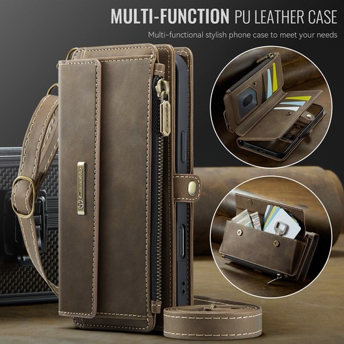 Strap Leather Wallet Phone Case For iPhone 16 15 14 13 12 11 Pro Max 7 8 SE XR - 第 45/65 張圖片