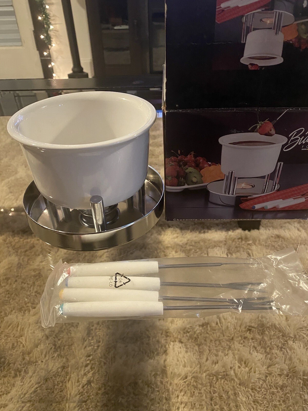 Bianca Vintage Chocolate Fondue Set Tea light