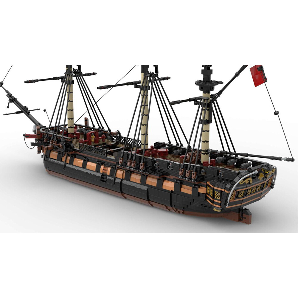 MOC-147318 UCS-Style Pirate's Heavy Frigate Ship Model 5733 Parts Free  Shipping
