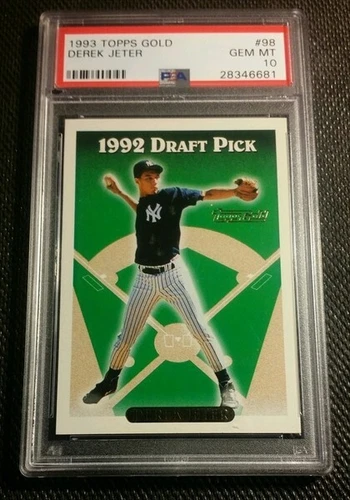 DEREK JETER 1993 TOPPS GOLD 98 PSA 10 GEM💎 MINT✨