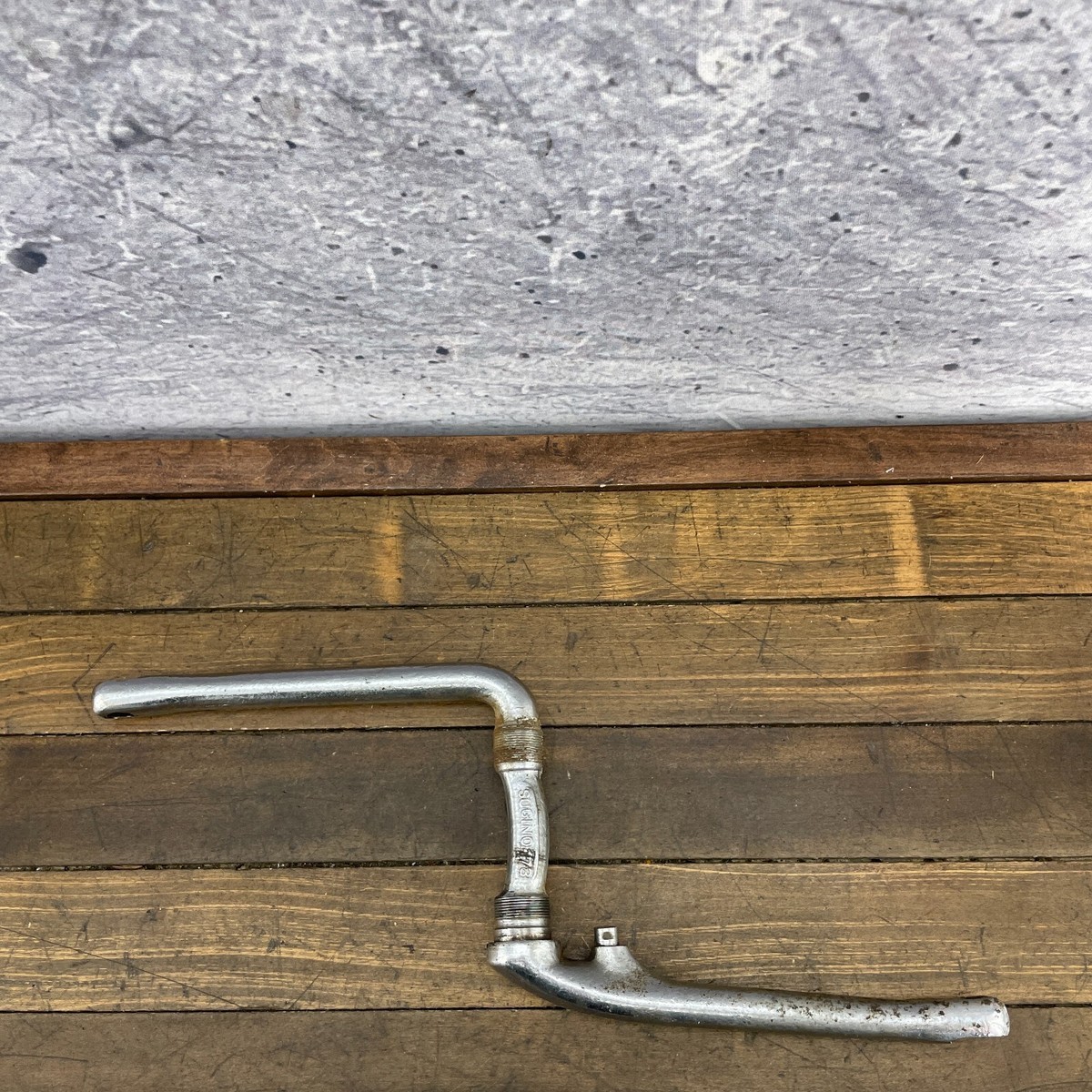 Sugino BMX Crank Set 178 mm BENT One Piece Old School BMX CRMO 1PC