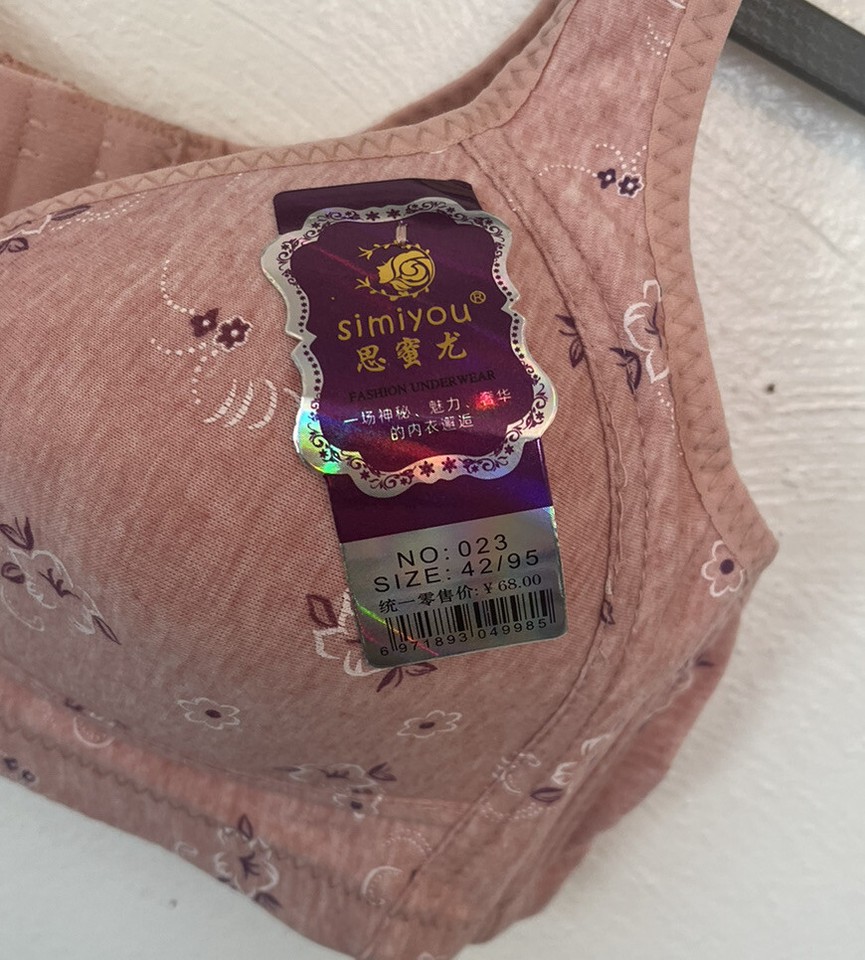 Simiyou Fashion Underwear Bra No. 23 Size 42/95 Peach Floral New with