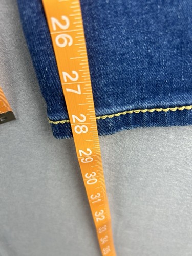 Pantalones de mezclilla para mujer Y2K Angel talla 7 elásticos corte bota brillantes pedrería acampanados - Imagen 9 de 12
