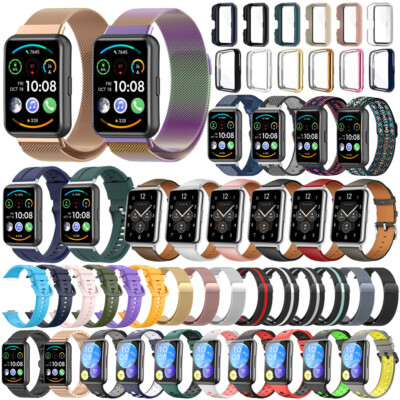 Leder/Silikon/Nylon/Edelstahl Ersatz Armband Für Huawei Watch Fit 2 Uhrenarmband