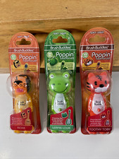 3X VINTAGE NEW Brush Buddies Poppin' Kids Toothbrush LEAPIN LOUIE/ RICKIE/ TOBY