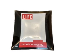 LIFE Is Empty Without You Ashtray Mcm Valentines Gift Retro Kitsch Smoke Glass 