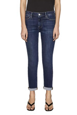 FRAME £230 Le Garcon Boyfriend Ankle Dublin Blue Stretch Jeans 25 UK 6-8 BNWT