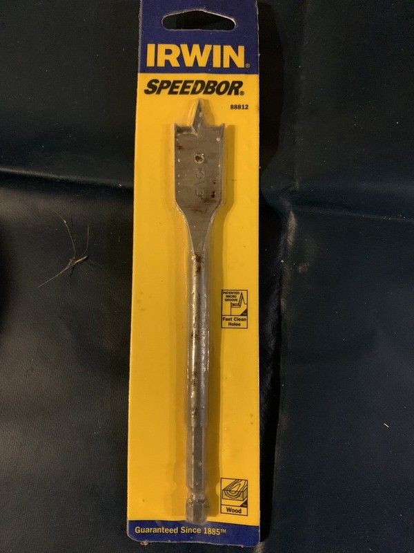 Irwin 88812 3/4" X 6” Flat Wood Spade Boring  Drill Bit (new)