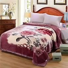 2-Ply Thick Heavy Fleece Blanket 4.4/6.6/7.7lb Printed Silky Soft Warm Blanket