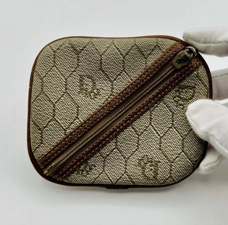Porte monnaie Christian Dior vintage détail nid d'abeille, mini étui, compact, portefeuille