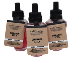 Bath & Body Works Cinnamon Stick Wallflowers Plug In Refill Bulb Lot of 3 New