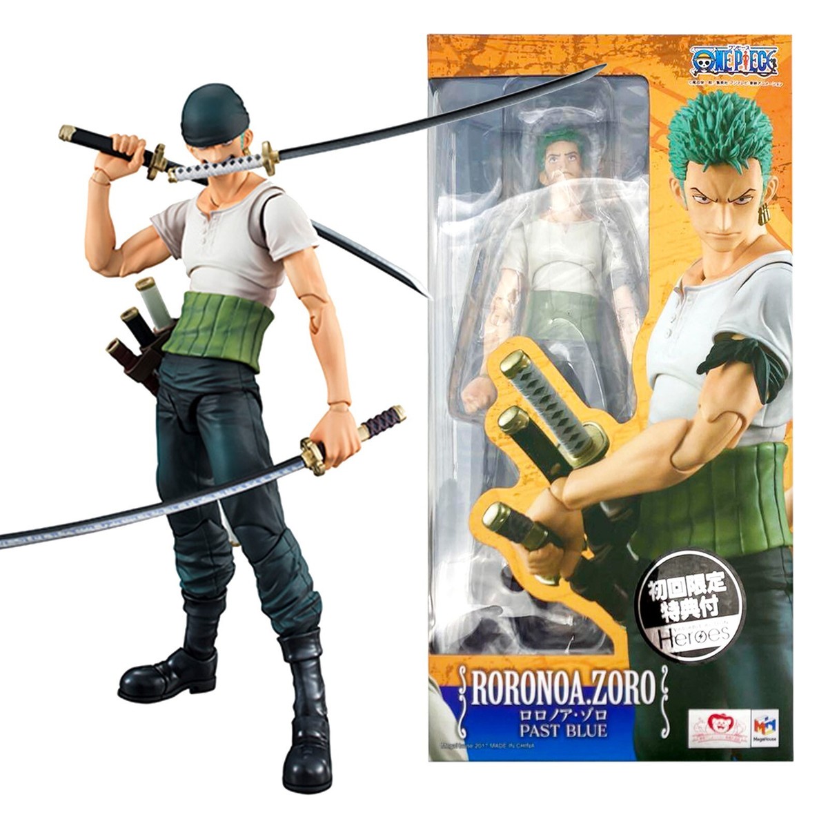 VARIABLE ACTION Heroes ONE PIECE RORONOA ZORO PAST BLUE Figure
