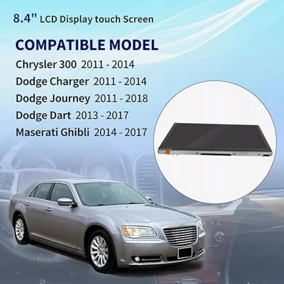 Monitor digitalizador tela sensível ao toque LCD Uconnect 8,4" para Dodge Charger 2011-2014 - Imagem 4 de 4