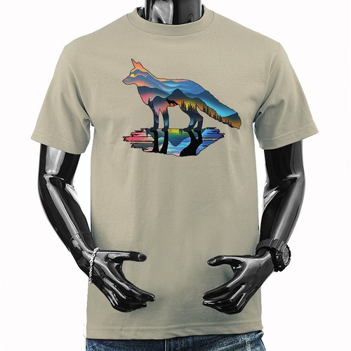 Camiseta gráfica Mountain Fox Wilderness Wildlife animales nativos americanos - Imagen 10 de 16