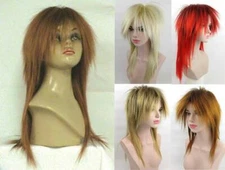 80'S PUNK LONG STRAIGHT ROCKER ROCK STAR SPIKE SPIKY EMO TINA TURNER STYLE WIG 